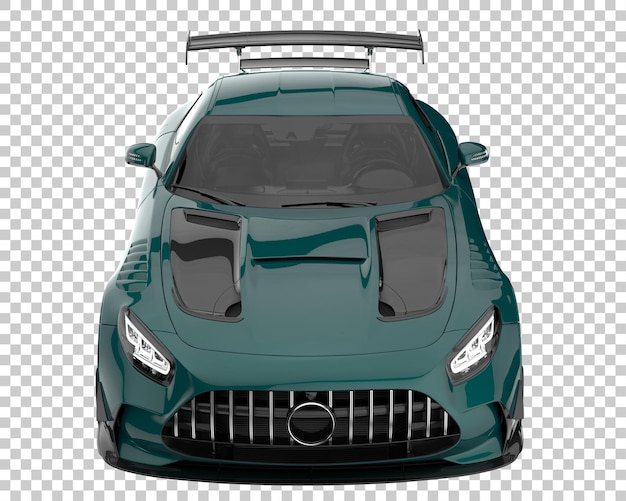Auto sportiva su sfondo trasparente. Rendering 3D - illustrazione