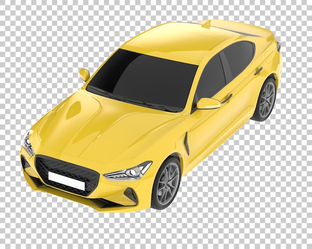 Auto su sfondo trasparente 3d rendering illustrazione