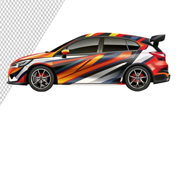 Auto-Wrap-Aufkleber-Design isoliert auf durchsichtigem Hintergrund