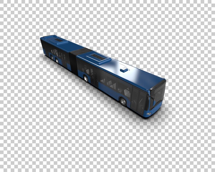 PSD un autobús azul con el número 2 en la parte de atrás