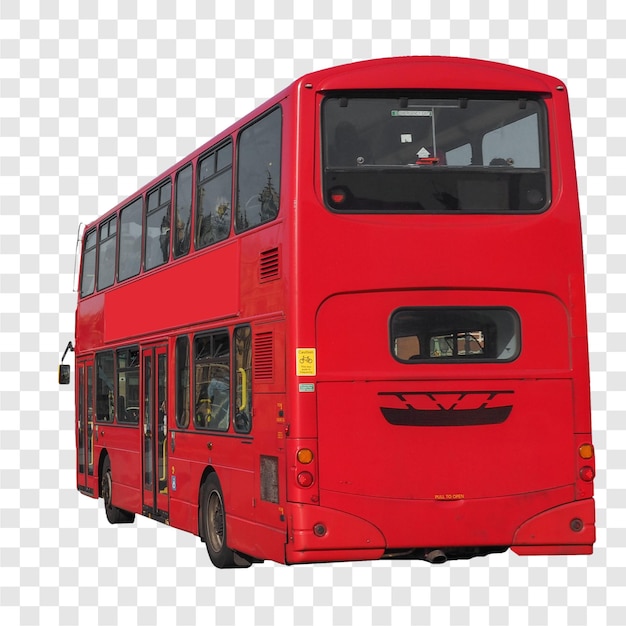 Autobús de dos pisos transparente