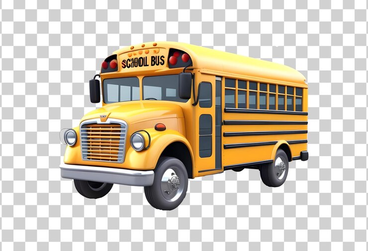PSD un autobús escolar amarillo con la palabra escuela en el frente