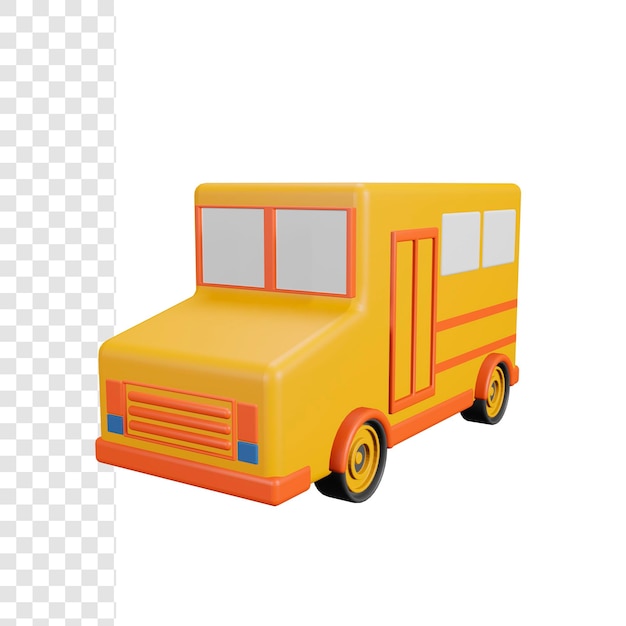 PSD autobus scolaire 3d