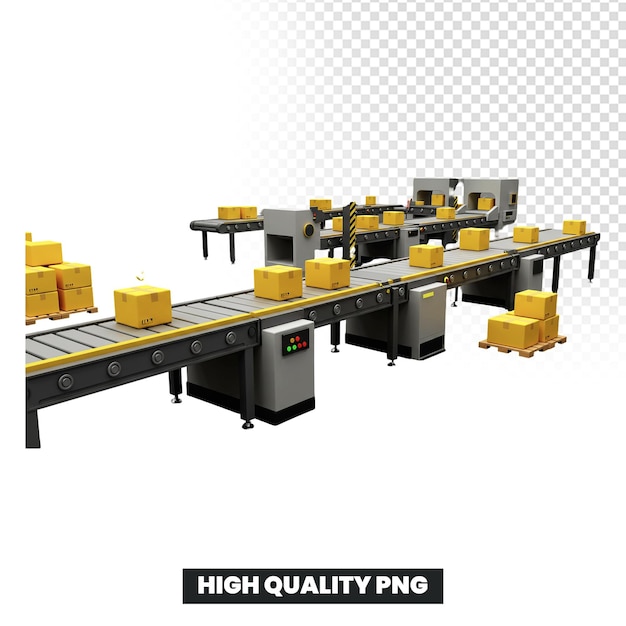 Automated Conveyor Belt System in a Factory