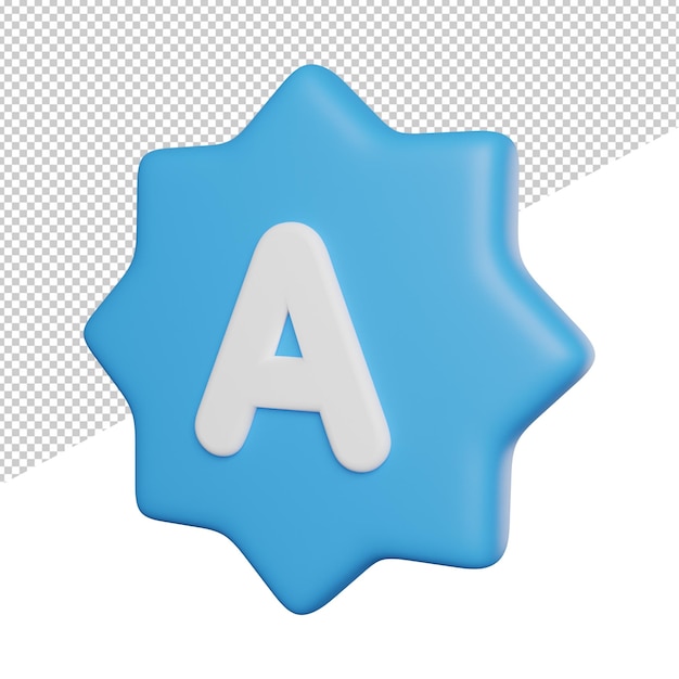 automatic mode sign side view 3d rendering icon illustration on transparent background