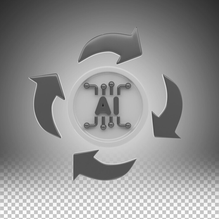 PSD automation 3d icon and illustration