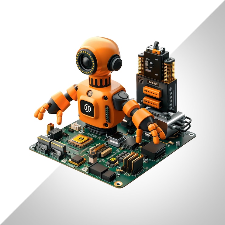 PSD automatización inteligente con kit arduino aislado en un fondo transparente