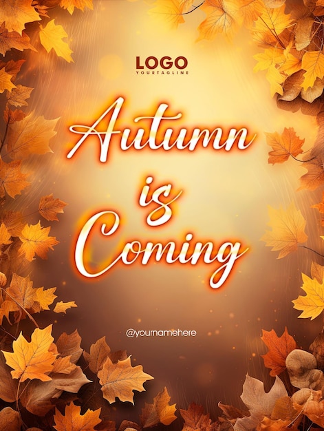 L'automne Arrive Conception D'affiche