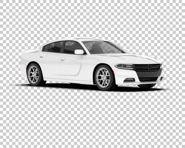 Automobile sportiva bianca su sfondo trasparente 3d rendering illustrazione