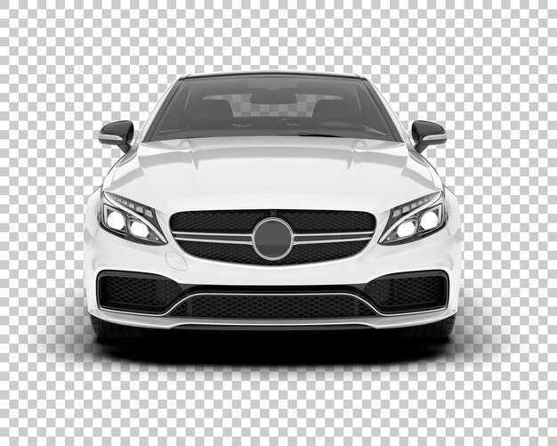 Automobile sportiva bianca su sfondo trasparente 3d rendering illustrazione