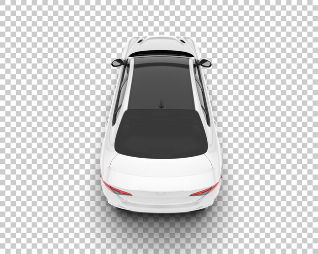 Automobile sportiva bianca su sfondo trasparente 3d rendering illustrazione