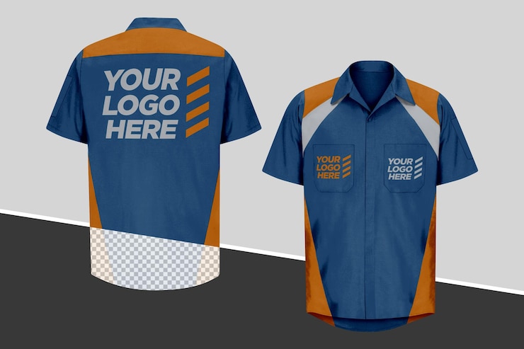 PSD automotive work shirt mockup