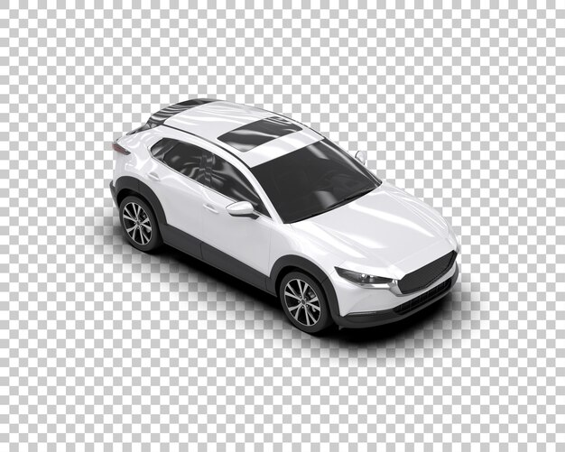 PSD automóvel moderno isolado no fundo ilustração de renderização 3d