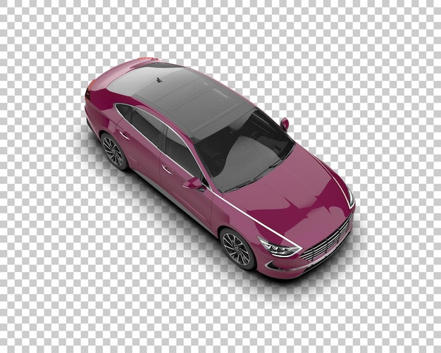 Automóvel moderno isolado no fundo ilustração de renderização 3d