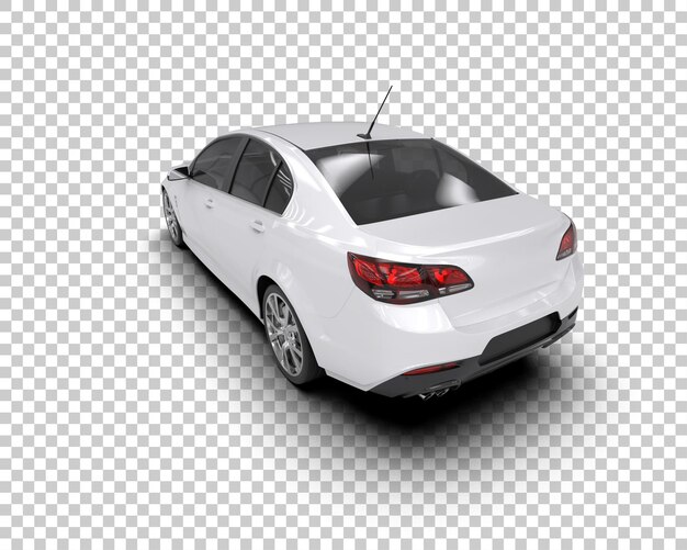 PSD automóvel moderno isolado no fundo ilustração de renderização 3d