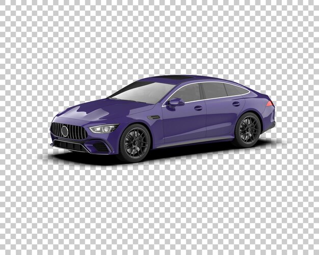 PSD automóvel moderno isolado no fundo ilustração de renderização 3d