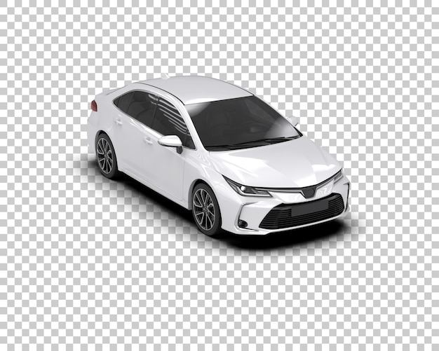 Automóvel moderno isolado no fundo ilustração de renderização 3D