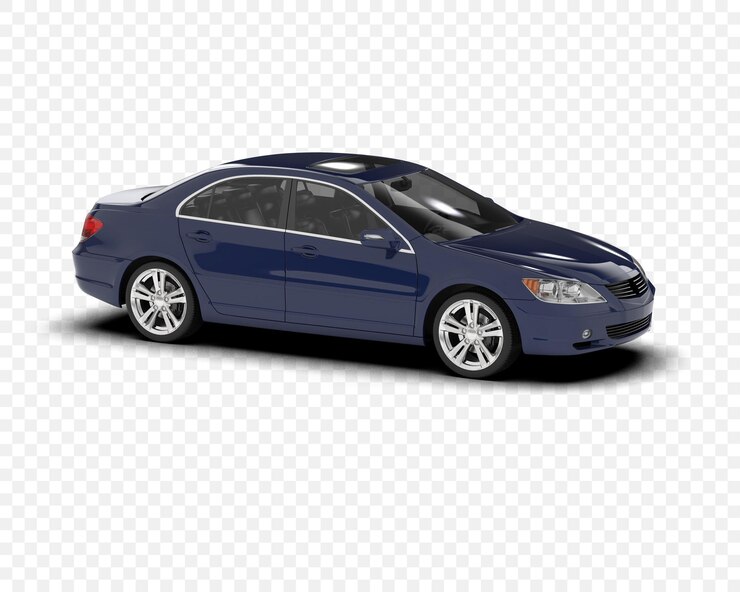 PSD automóvel sedan azul