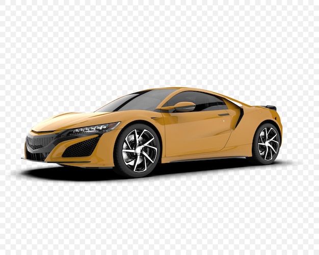 El automóvil deportivo Honda NSX amarillo