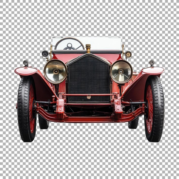 PSD automóvil vintage de png en un fondo transparente generado por ai
