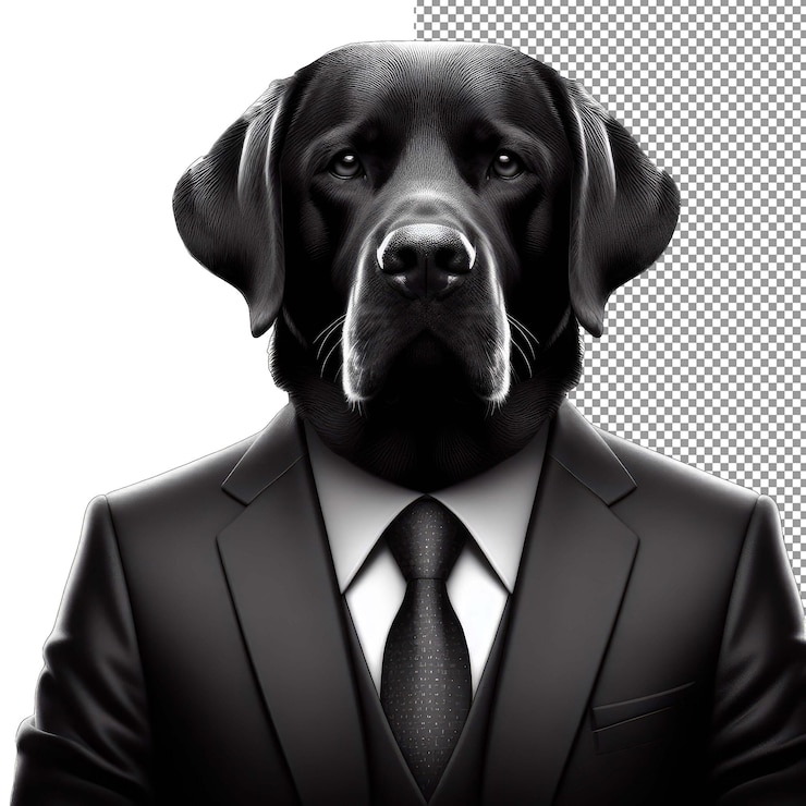 PSD autoridad a medida jefe como adhesivo de animal