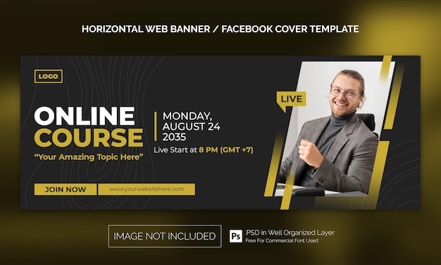 Autovermietung Verkauf Horizontal Banner oder Facebook Cover Werbevorlage