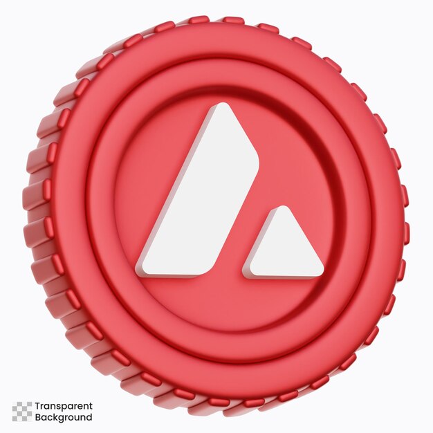 Avalanche AVAX Coin 3d Illustration