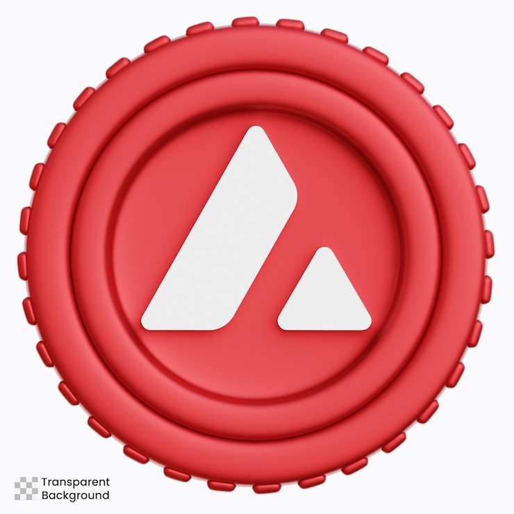 PSD avalanche avax coin 3d illustration