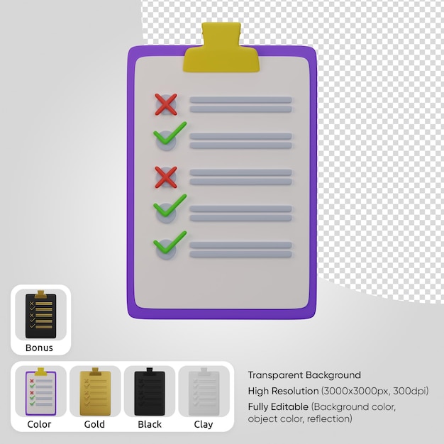 PSD avant de la liste des tâches 3d