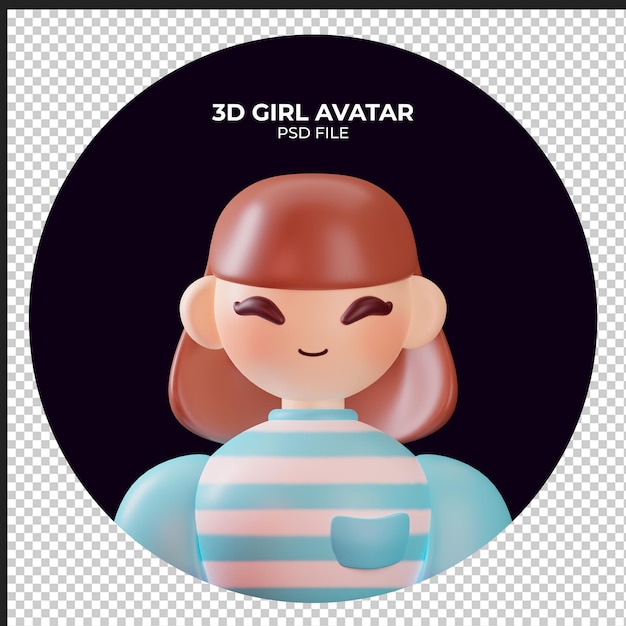 avatar 3d de chicas lindas minimalistas