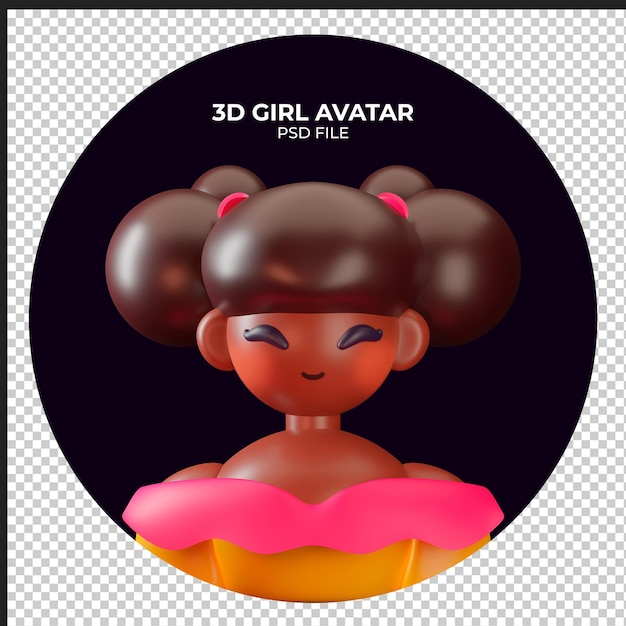 Avatar 3d De Jolies Filles Minimalistes