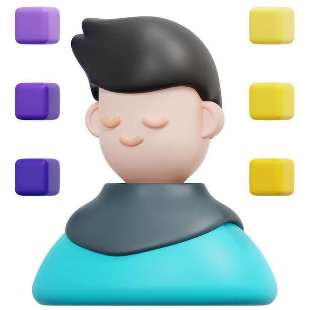 PSD avatar 3d-render-symbol-illustration