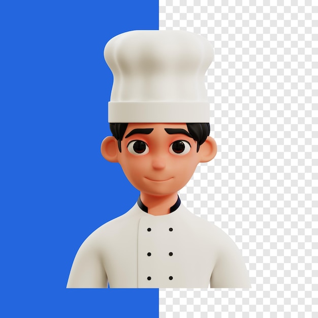 PSD el avatar del chef en 3d
