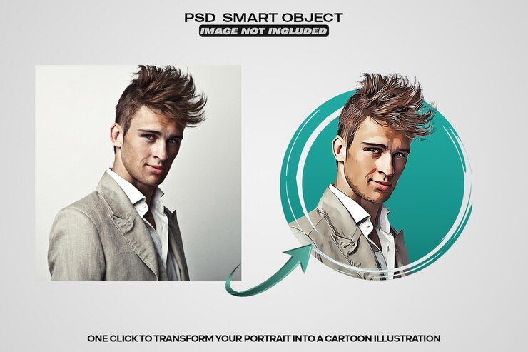 PSD avatar circle maker efecto photoshop objeto inteligente psd