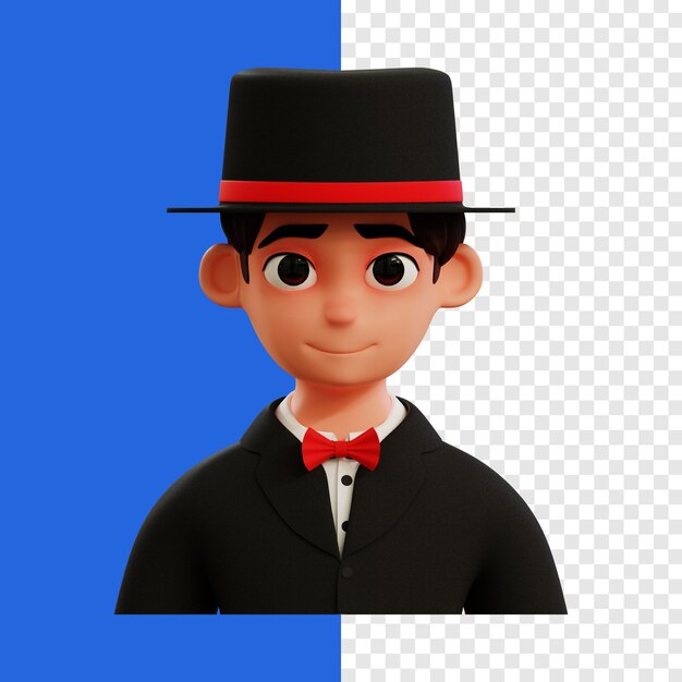 PSD avatar de mágico 3d