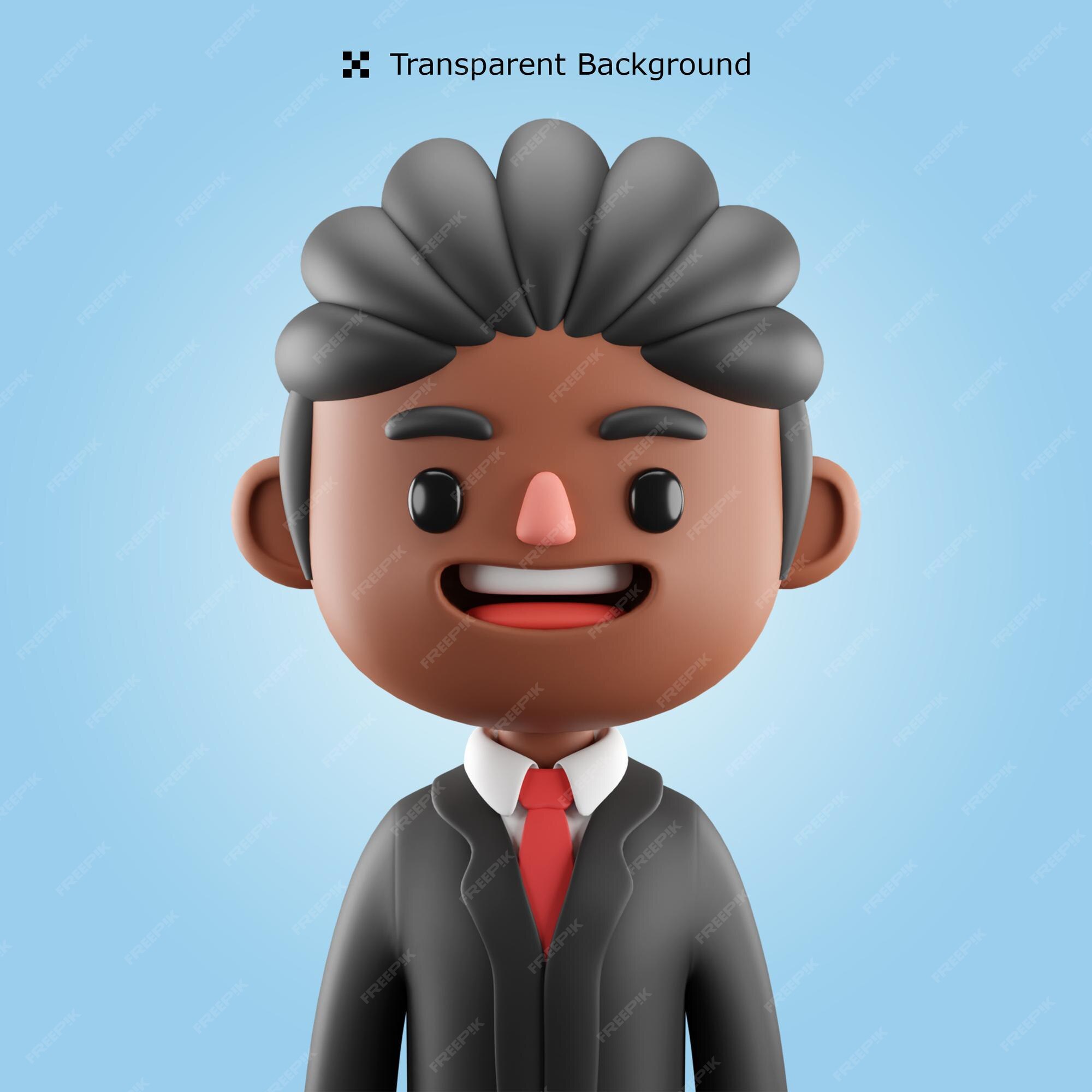 Avatar de personagem masculino de desenho 3d renderização em 3d