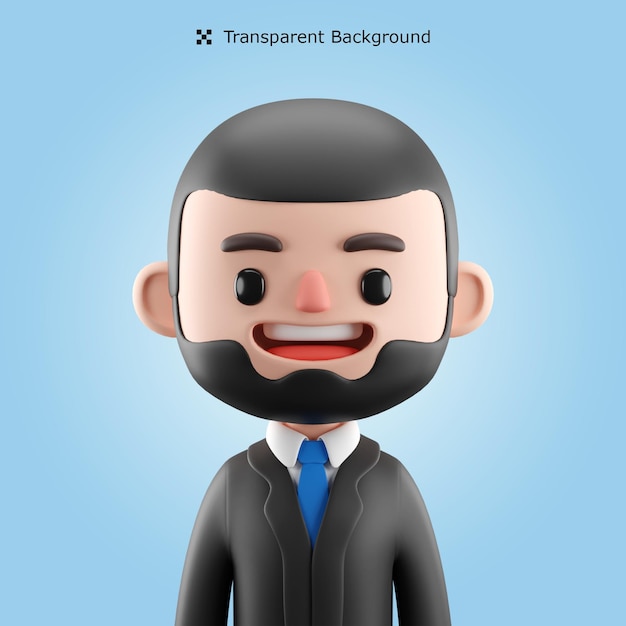 Avatar de personagem masculino de desenho 3d renderização em 3d