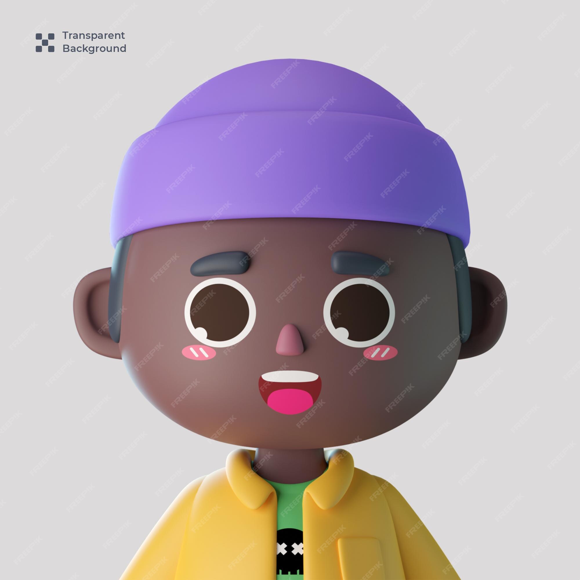 Avatar de personagem masculino de desenho 3d renderização em 3d