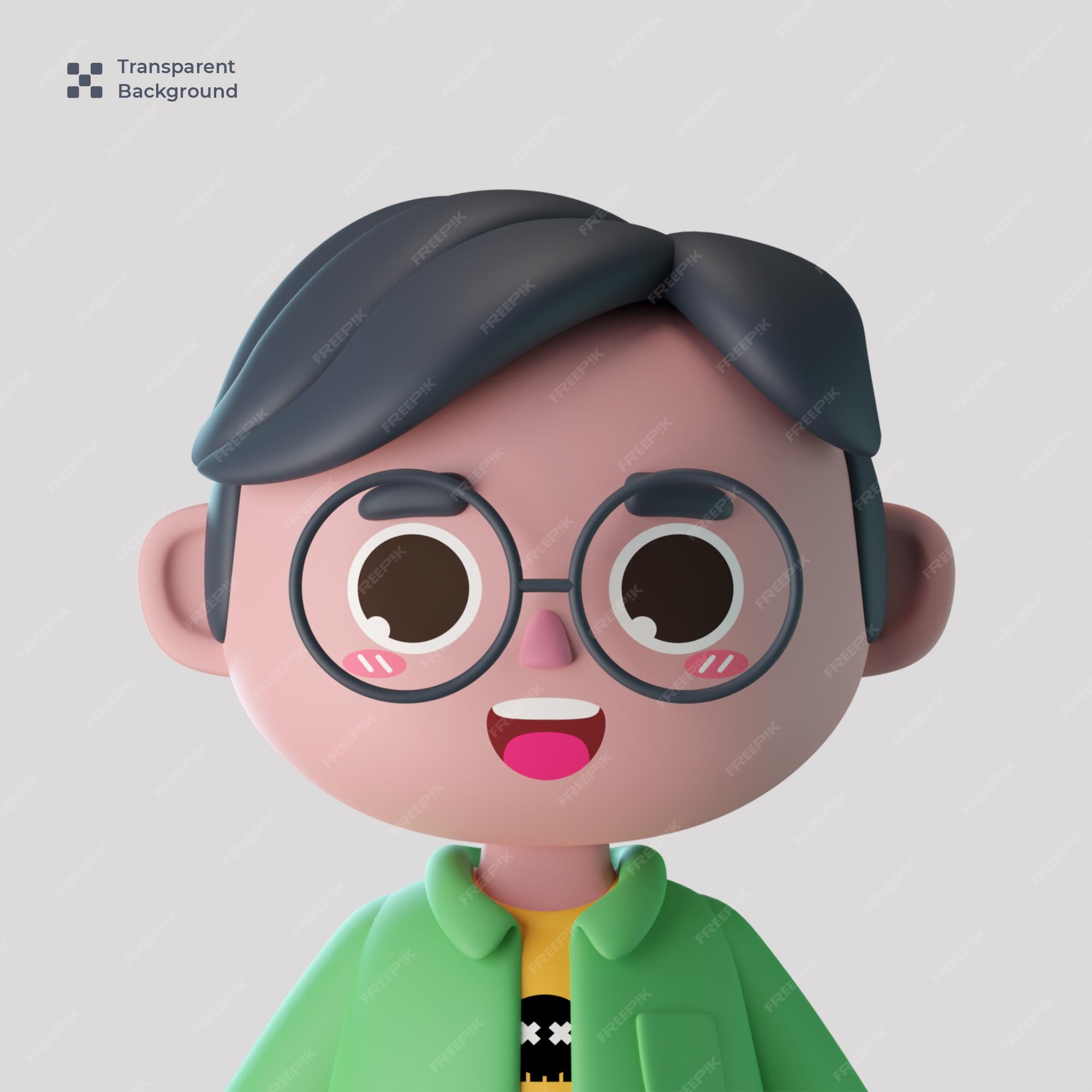 Avatar de personagem masculino de desenho 3d renderização em 3d