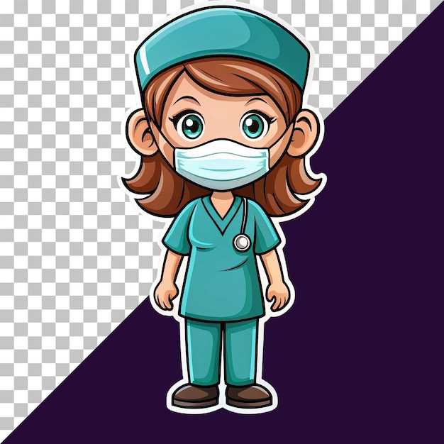 Avatar de dibujos animados de la enfermera