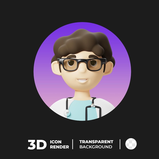 PSD avatar de docteur 3d