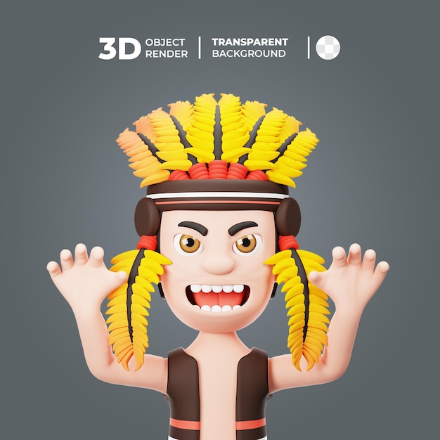 PSD avatar indiano 3d