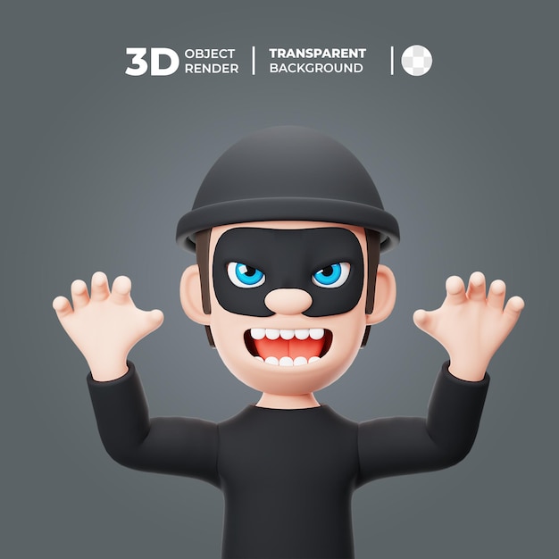 PSD avatar de ladrón 3d