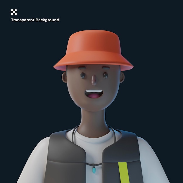 avatar de personaje de dibujos animados masculino 3d