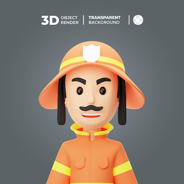 PSD avatar pompier 3d