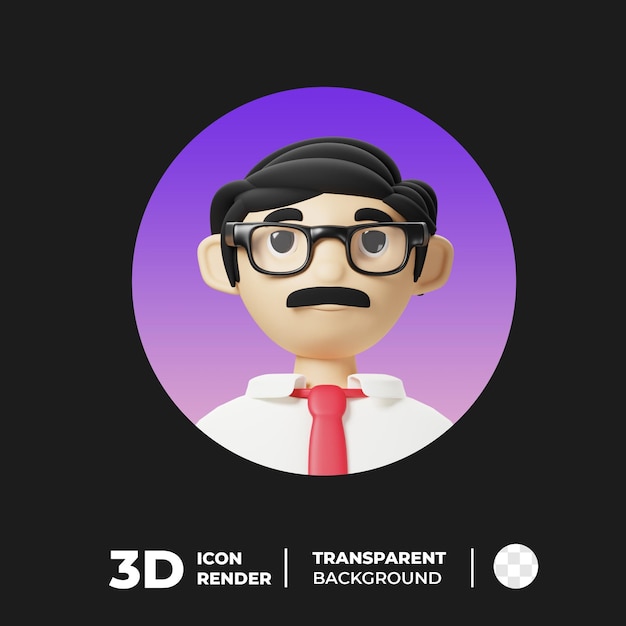 PSD avatar de trabajador 3d