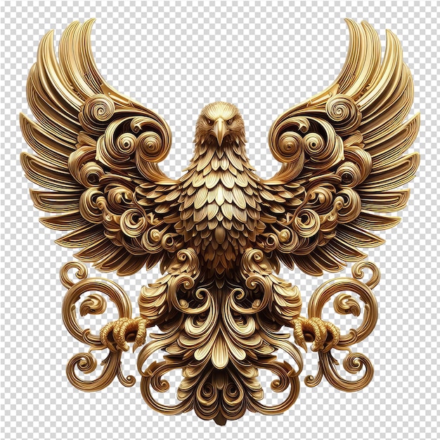PSD avian majesty golden bird em 3d