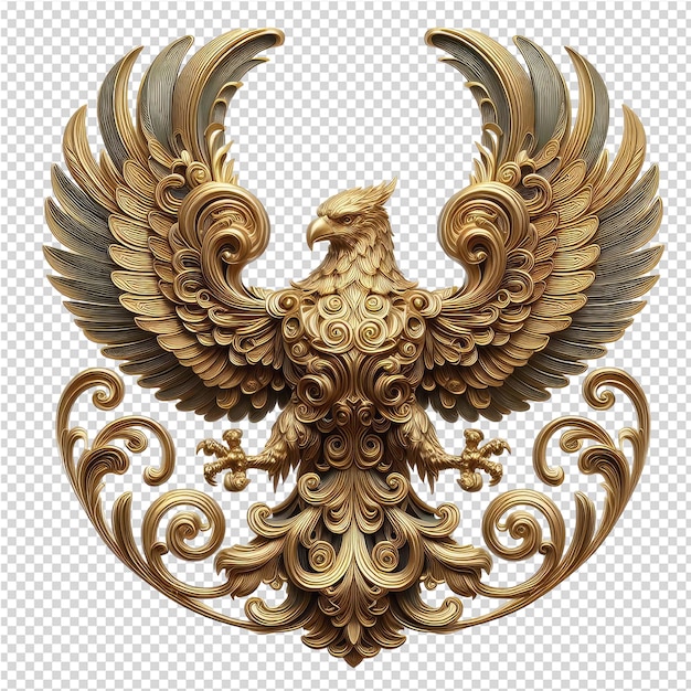 Avian majesty golden bird em 3d