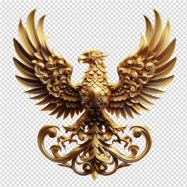 PSD avian majesty golden bird em 3d