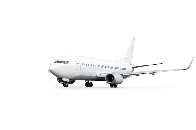 Avião de passageiros branco isolado